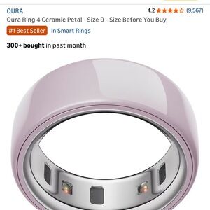 Oura Ceramic Smart Ring in Soft Petal Pink